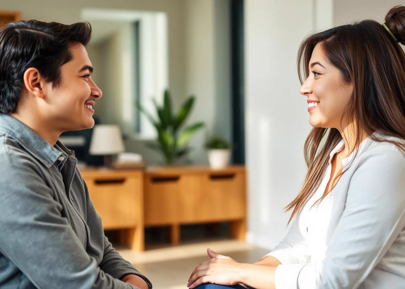 Therapist with adolescent client